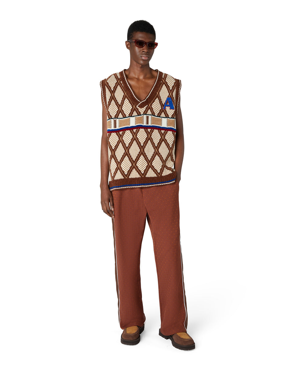 Ahluwalia – Kingpin Knitted Vest Brown - Size L
