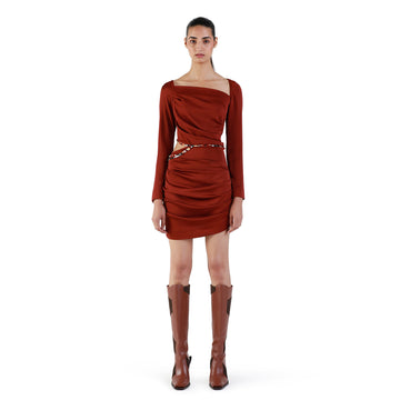 Indra Embellished Draped Dress