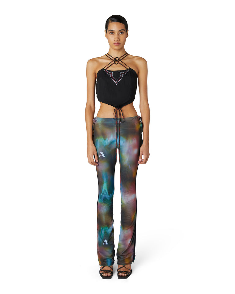 Interlude Mesh Flared Trousers