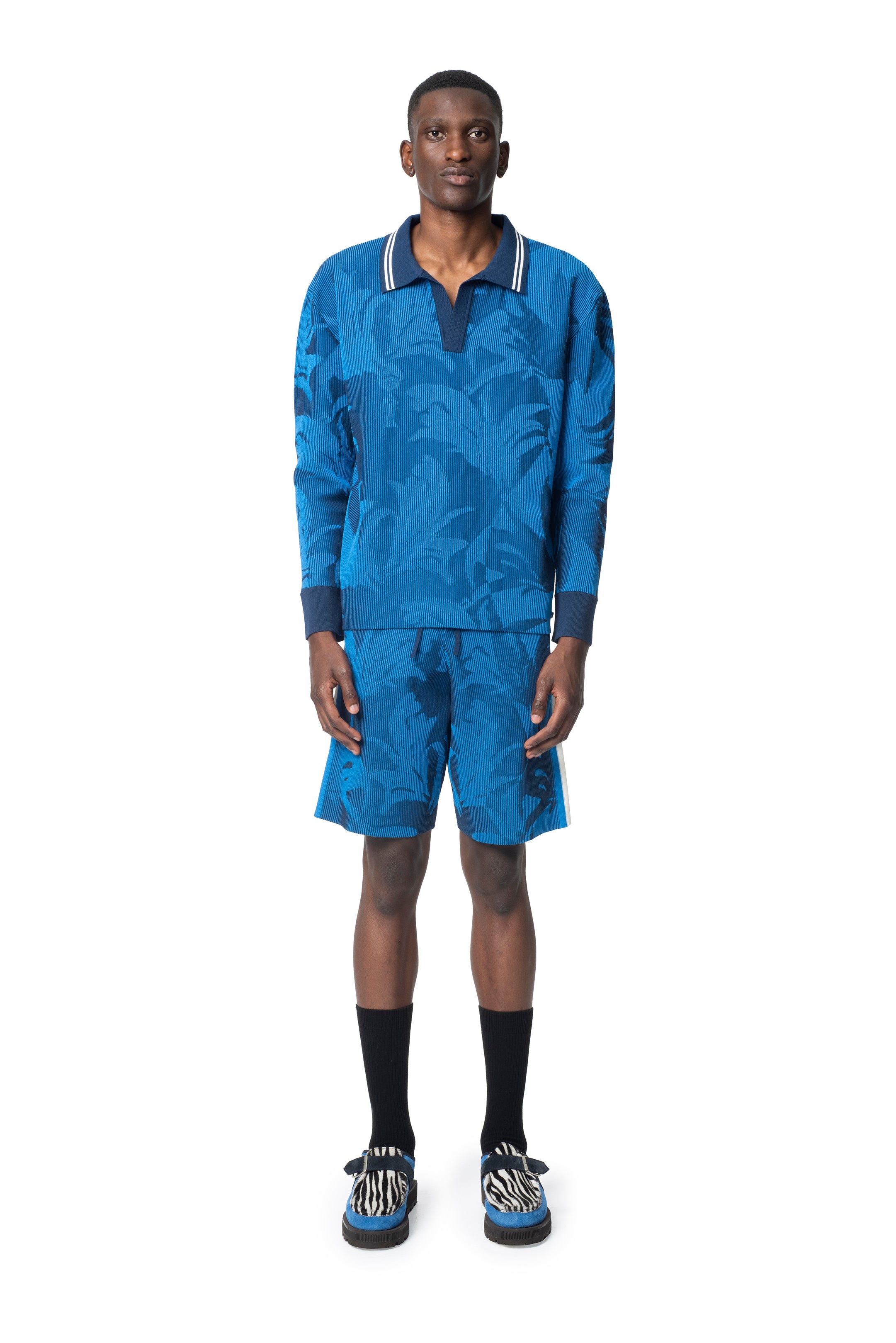 トップス AHLUWALIA SLY | DUAL COLOR FRONT ZIP KNIT トップス (ニット ) |SHEL