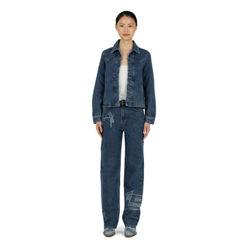 Women's Laser Denim Fitted Jacket