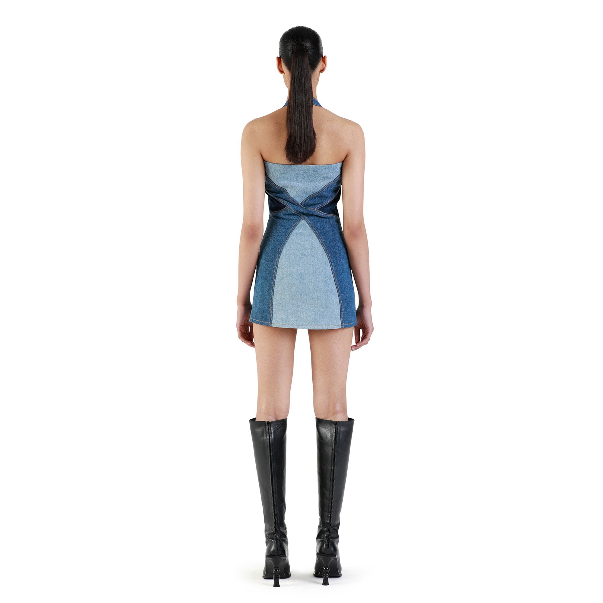Rework Denim Mini Dress – Ahluwalia