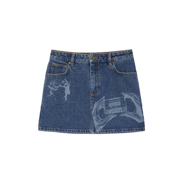 Women's Laser Denim Skirt