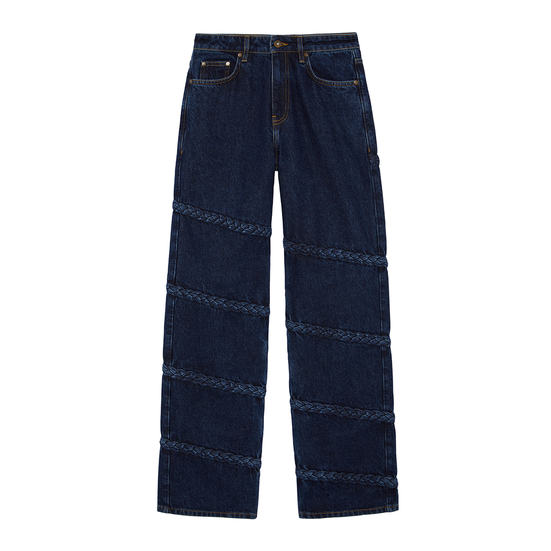 Women's Braided Denim Jeans