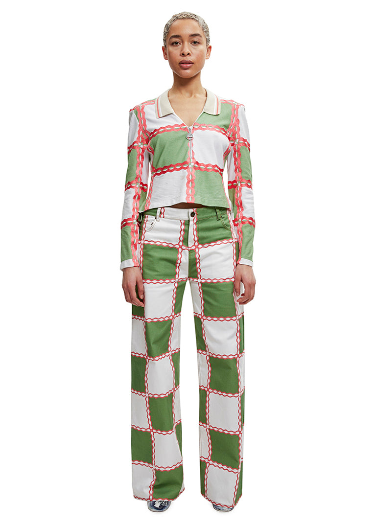 Jade polo top