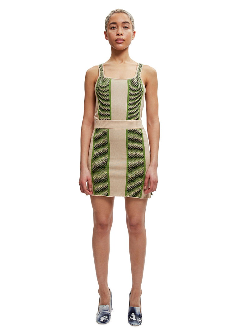 Textured knitted skirt