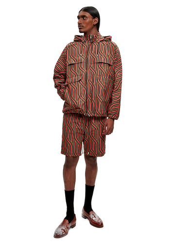 Braid print raincoat