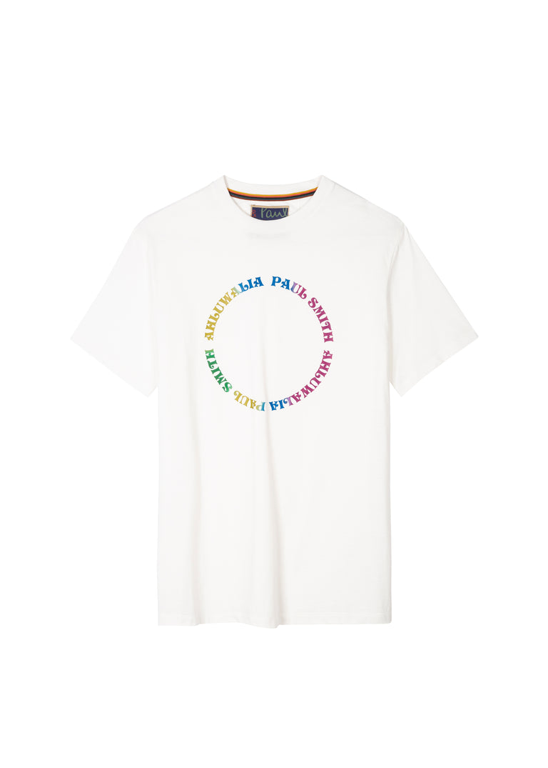White circle logo print t-shirt