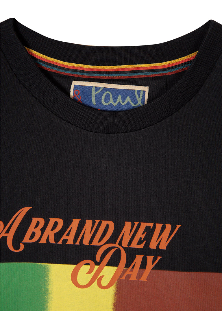 'A brand new day' print t-shirt