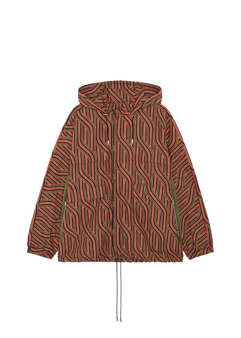 Braid print raincoat
