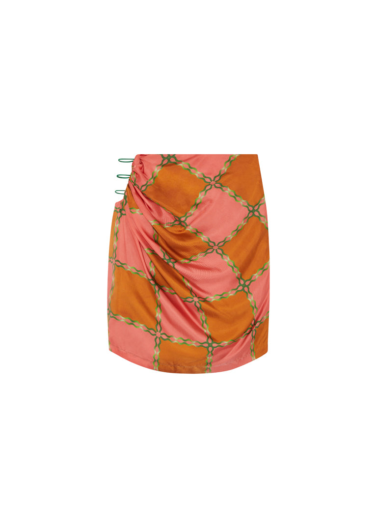 Turmeric draped skirt