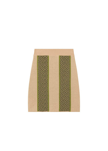 Textured knitted skirt