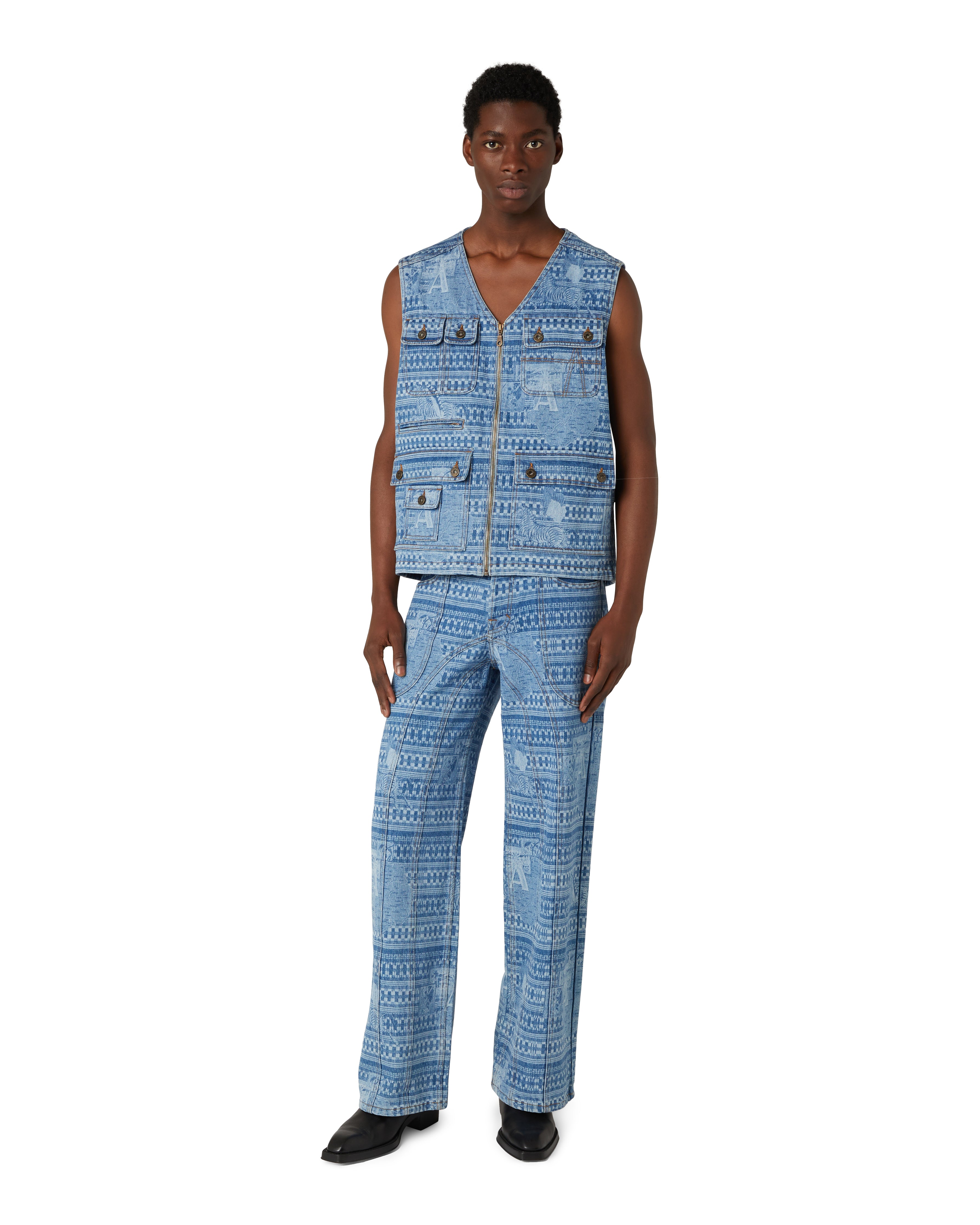 Kampala Denim Vest – Ahluwalia