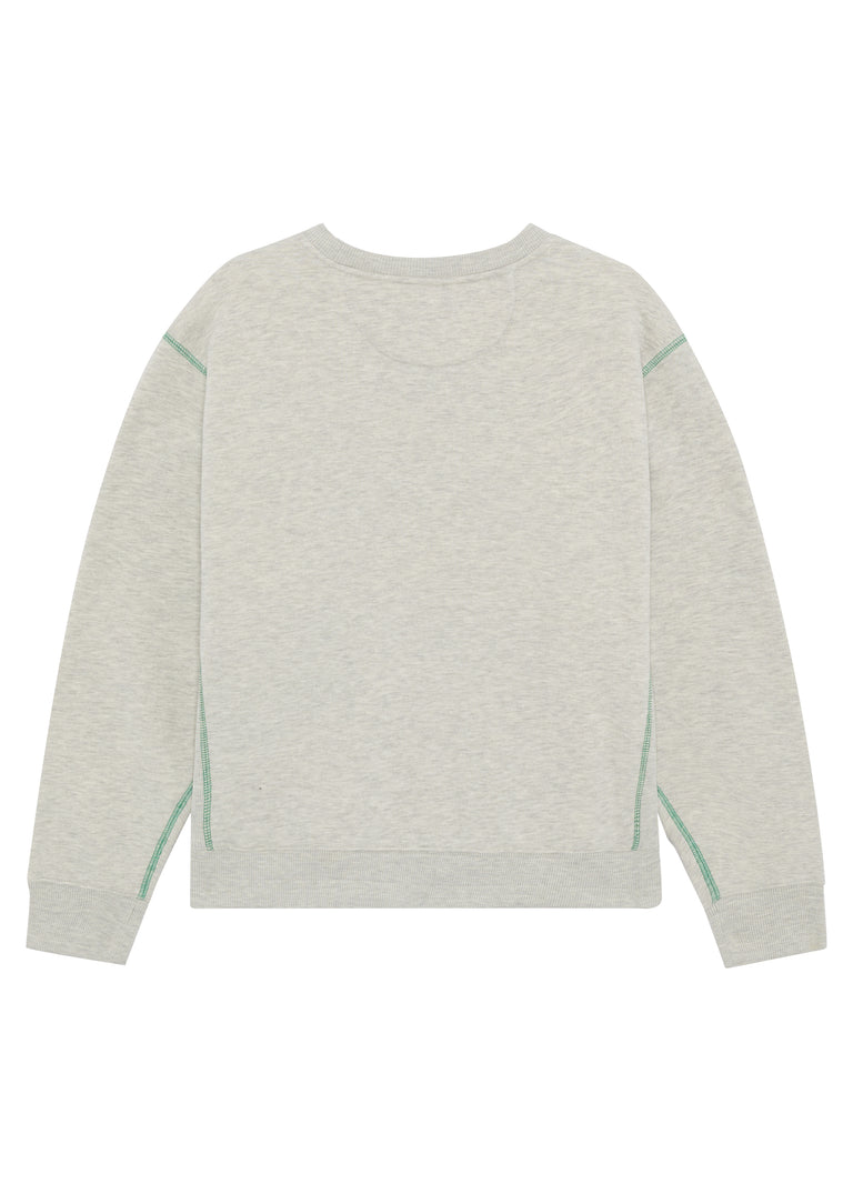 Brushed Cotton Grey Marl Sweatshirt